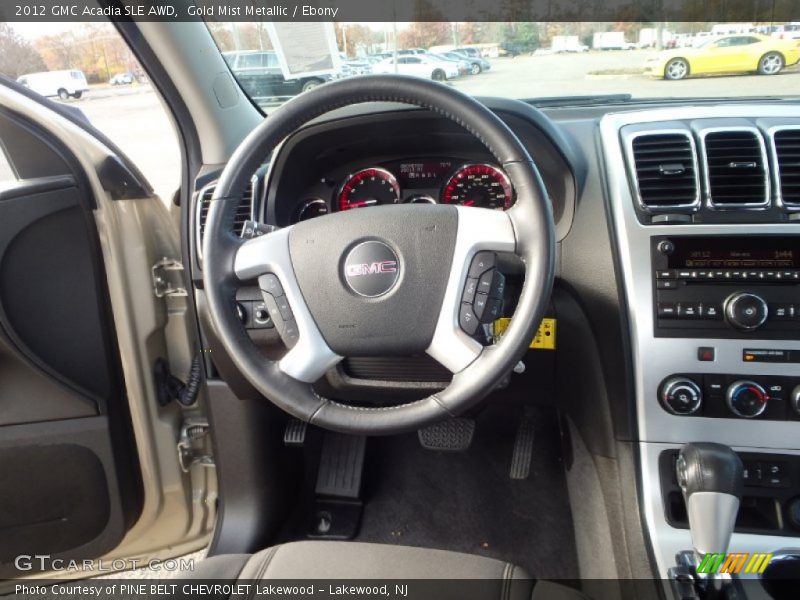 Gold Mist Metallic / Ebony 2012 GMC Acadia SLE AWD