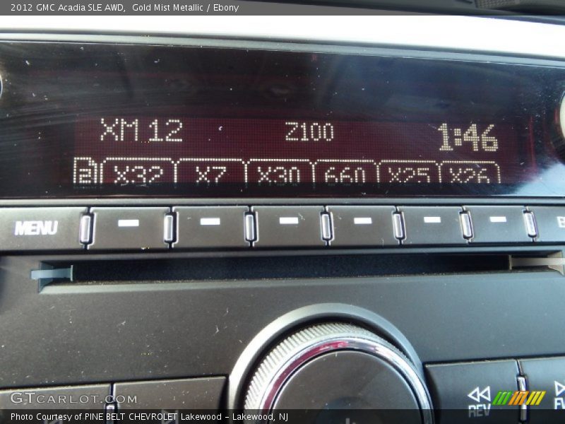 Gold Mist Metallic / Ebony 2012 GMC Acadia SLE AWD