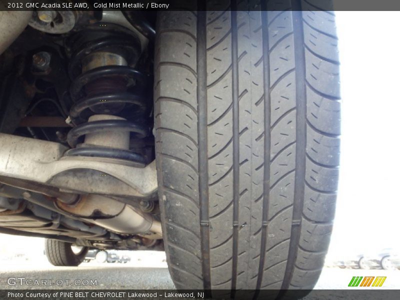 Gold Mist Metallic / Ebony 2012 GMC Acadia SLE AWD