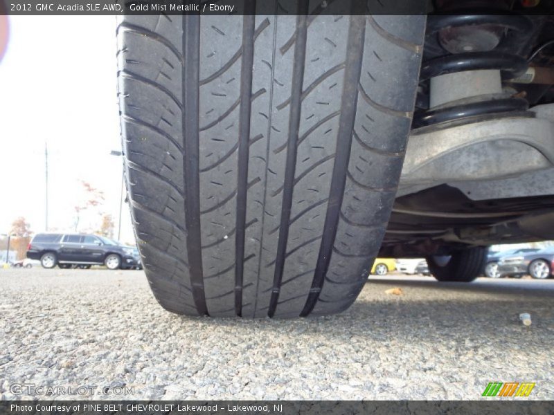 Gold Mist Metallic / Ebony 2012 GMC Acadia SLE AWD