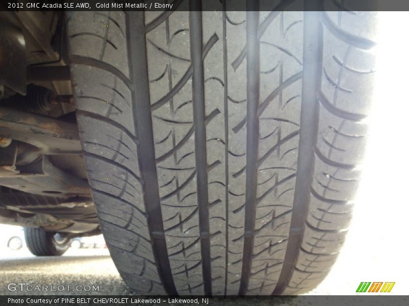 Gold Mist Metallic / Ebony 2012 GMC Acadia SLE AWD