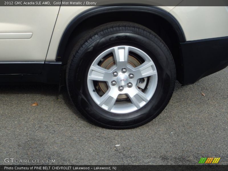 Gold Mist Metallic / Ebony 2012 GMC Acadia SLE AWD