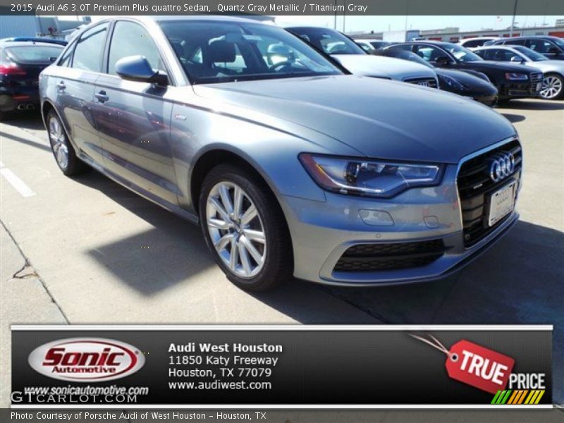 Quartz Gray Metallic / Titanium Gray 2015 Audi A6 3.0T Premium Plus quattro Sedan