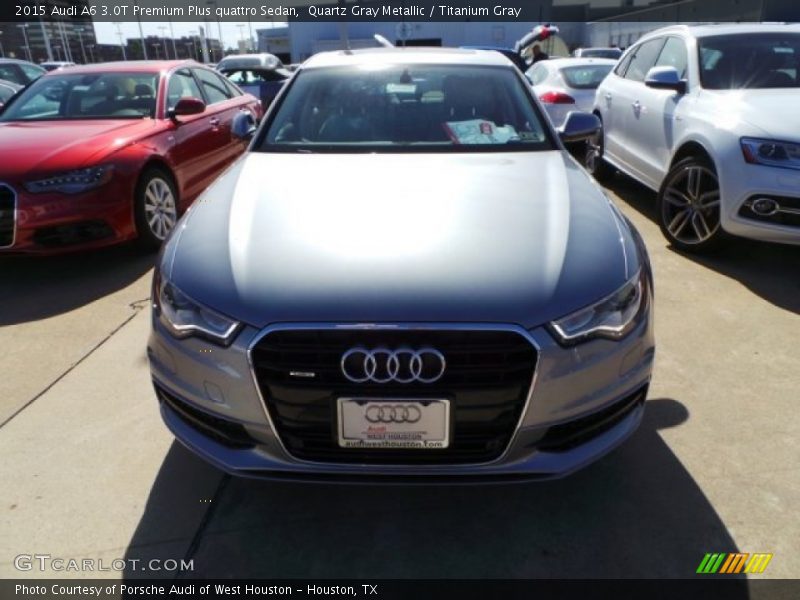 Quartz Gray Metallic / Titanium Gray 2015 Audi A6 3.0T Premium Plus quattro Sedan