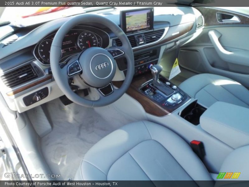 Quartz Gray Metallic / Titanium Gray 2015 Audi A6 3.0T Premium Plus quattro Sedan