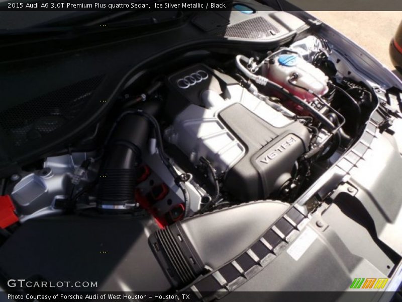 Ice Silver Metallic / Black 2015 Audi A6 3.0T Premium Plus quattro Sedan