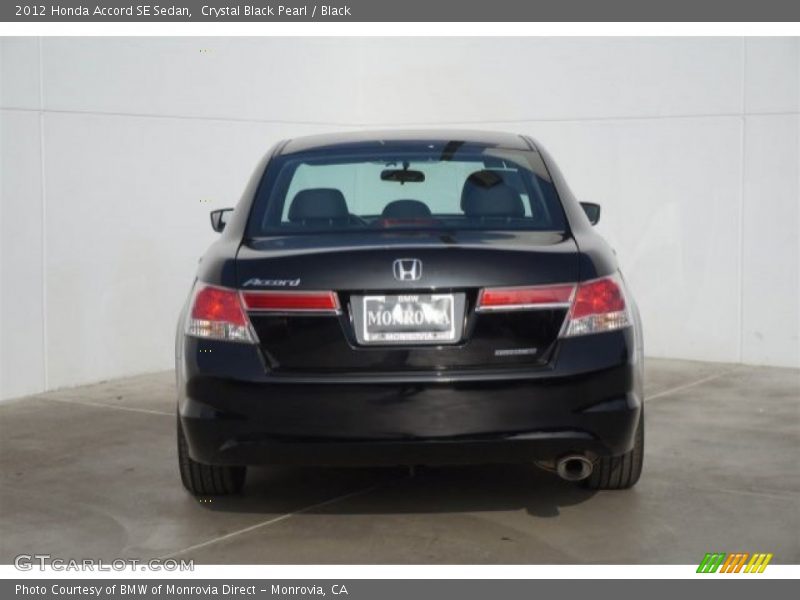 Crystal Black Pearl / Black 2012 Honda Accord SE Sedan