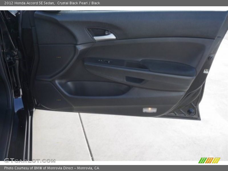 Crystal Black Pearl / Black 2012 Honda Accord SE Sedan
