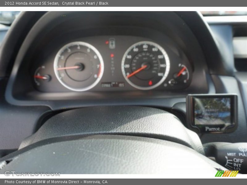 Crystal Black Pearl / Black 2012 Honda Accord SE Sedan