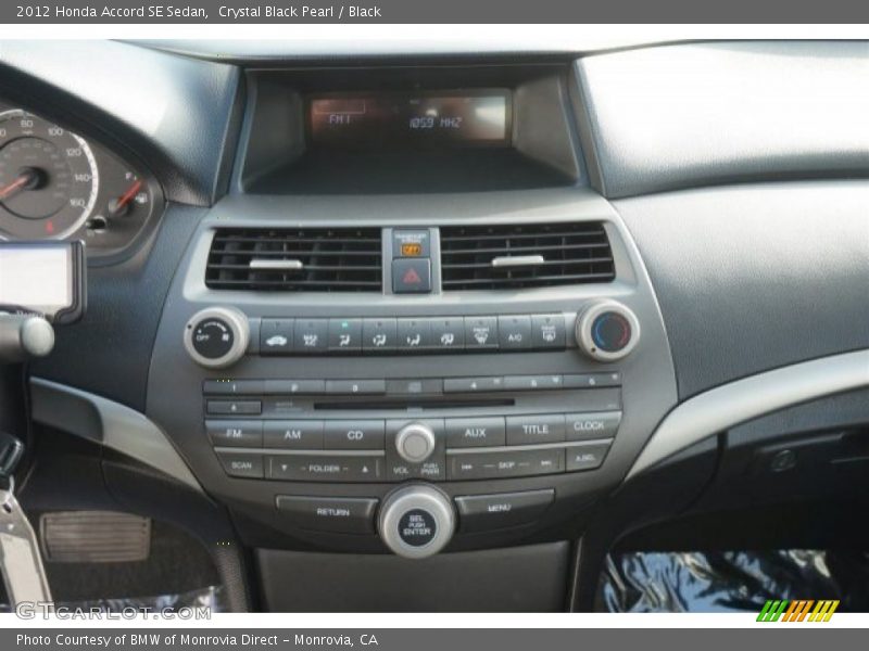Crystal Black Pearl / Black 2012 Honda Accord SE Sedan