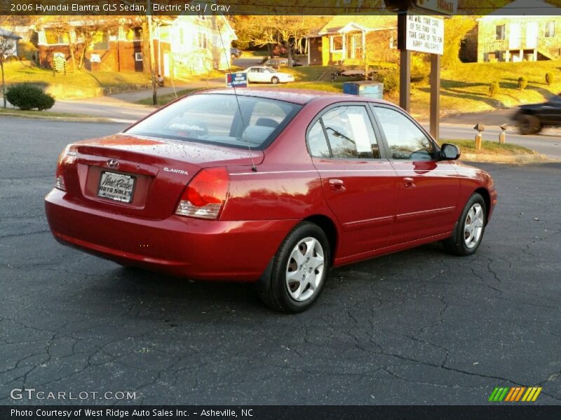 Electric Red / Gray 2006 Hyundai Elantra GLS Sedan