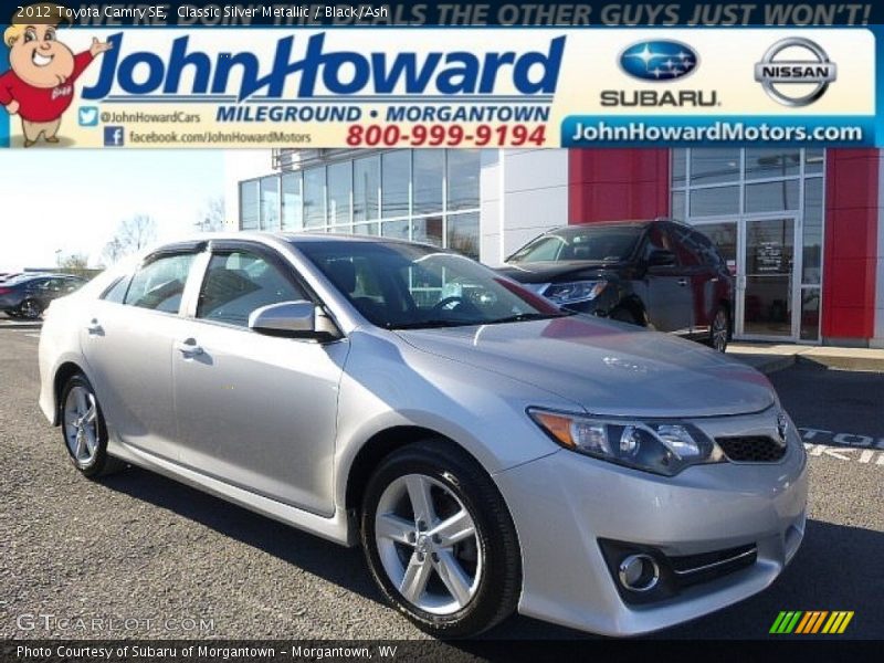 Classic Silver Metallic / Black/Ash 2012 Toyota Camry SE