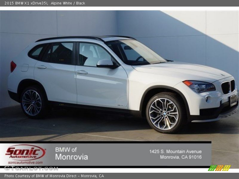 Alpine White / Black 2015 BMW X1 xDrive35i