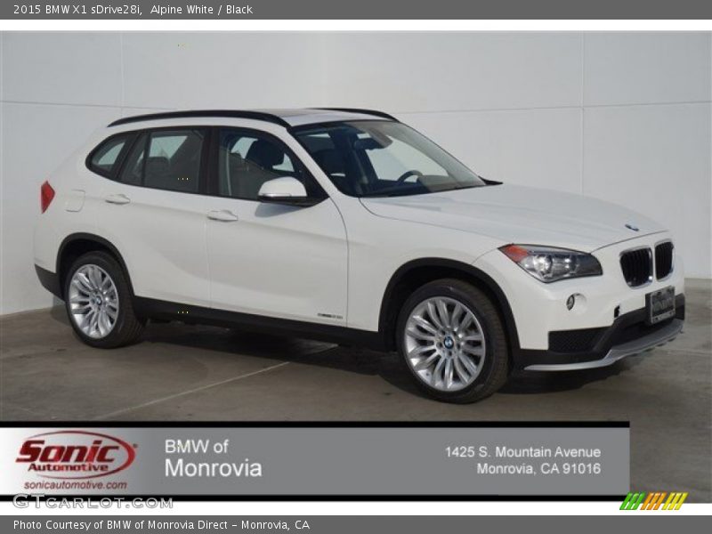 Alpine White / Black 2015 BMW X1 sDrive28i