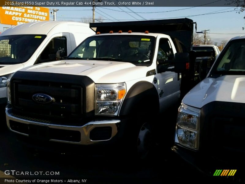 Oxford White / Steel 2015 Ford F550 Super Duty XL Regular Cab 4x4 Dump Truck