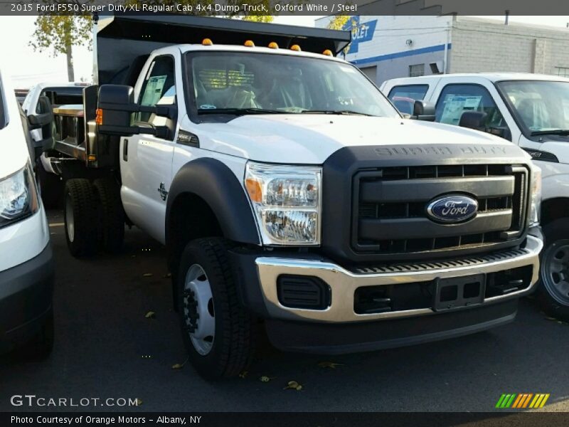 Oxford White / Steel 2015 Ford F550 Super Duty XL Regular Cab 4x4 Dump Truck