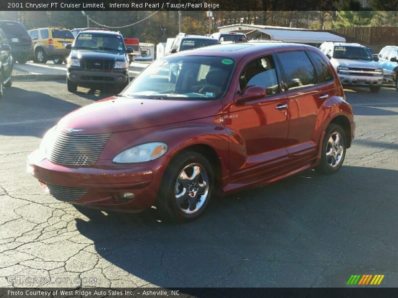 Inferno Red Pearl / Taupe/Pearl Beige 2001 Chrysler PT Cruiser Limited