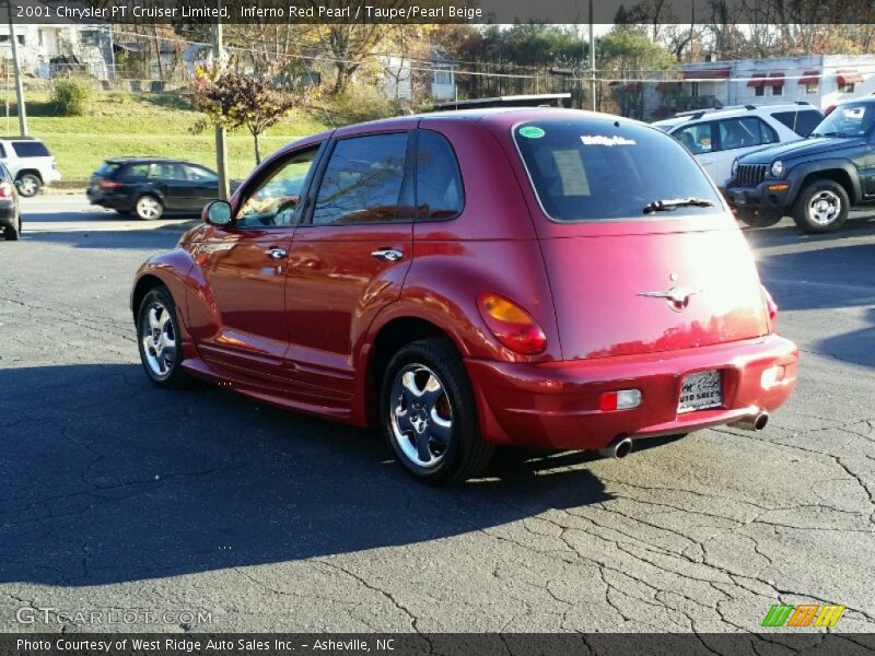 Inferno Red Pearl / Taupe/Pearl Beige 2001 Chrysler PT Cruiser Limited