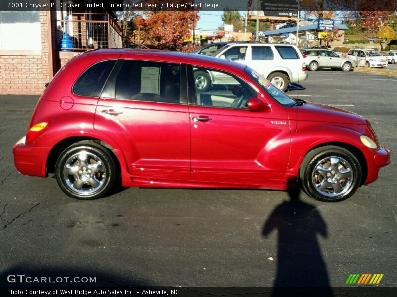 Inferno Red Pearl / Taupe/Pearl Beige 2001 Chrysler PT Cruiser Limited