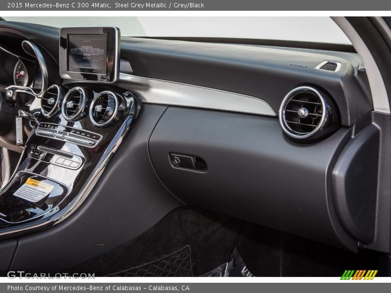 Steel Grey Metallic / Grey/Black 2015 Mercedes-Benz C 300 4Matic