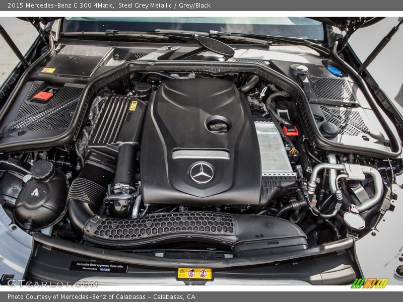 Steel Grey Metallic / Grey/Black 2015 Mercedes-Benz C 300 4Matic