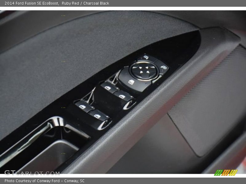 Ruby Red / Charcoal Black 2014 Ford Fusion SE EcoBoost