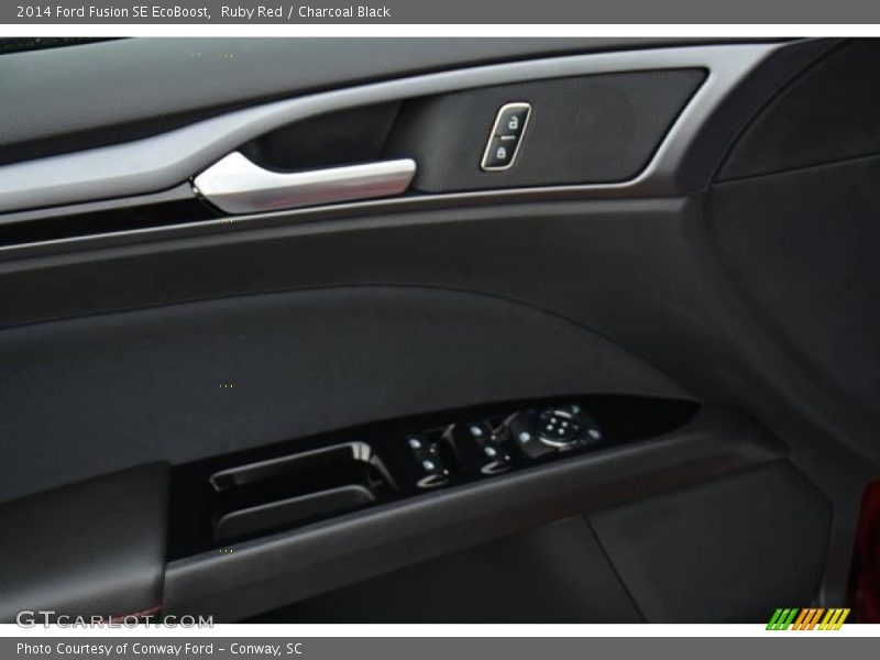 Ruby Red / Charcoal Black 2014 Ford Fusion SE EcoBoost