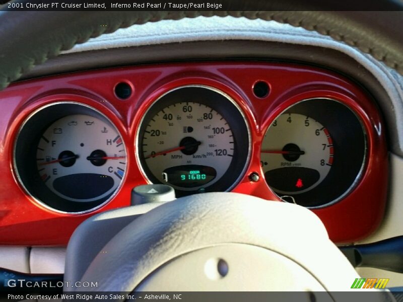 Inferno Red Pearl / Taupe/Pearl Beige 2001 Chrysler PT Cruiser Limited