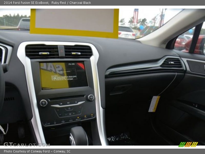 Ruby Red / Charcoal Black 2014 Ford Fusion SE EcoBoost