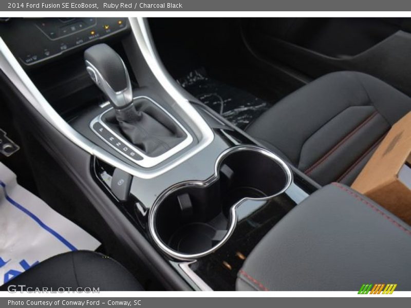 Ruby Red / Charcoal Black 2014 Ford Fusion SE EcoBoost
