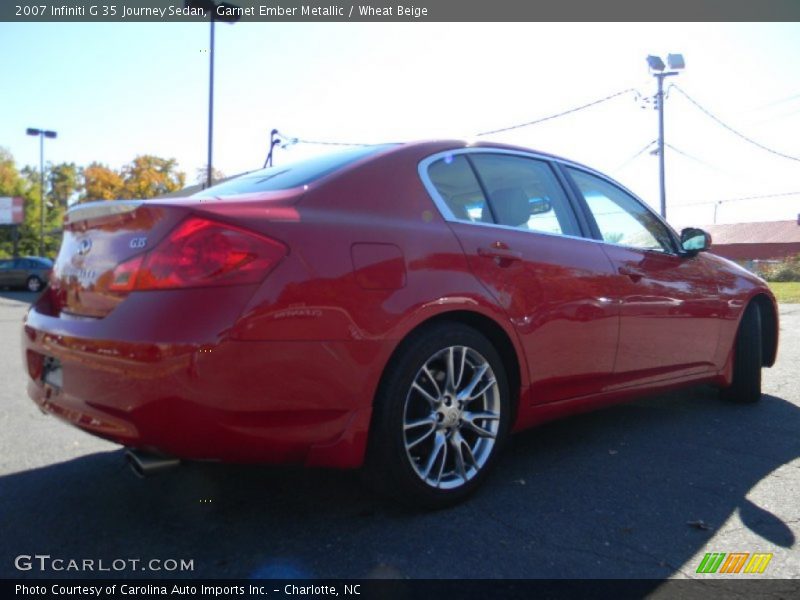 Garnet Ember Metallic / Wheat Beige 2007 Infiniti G 35 Journey Sedan