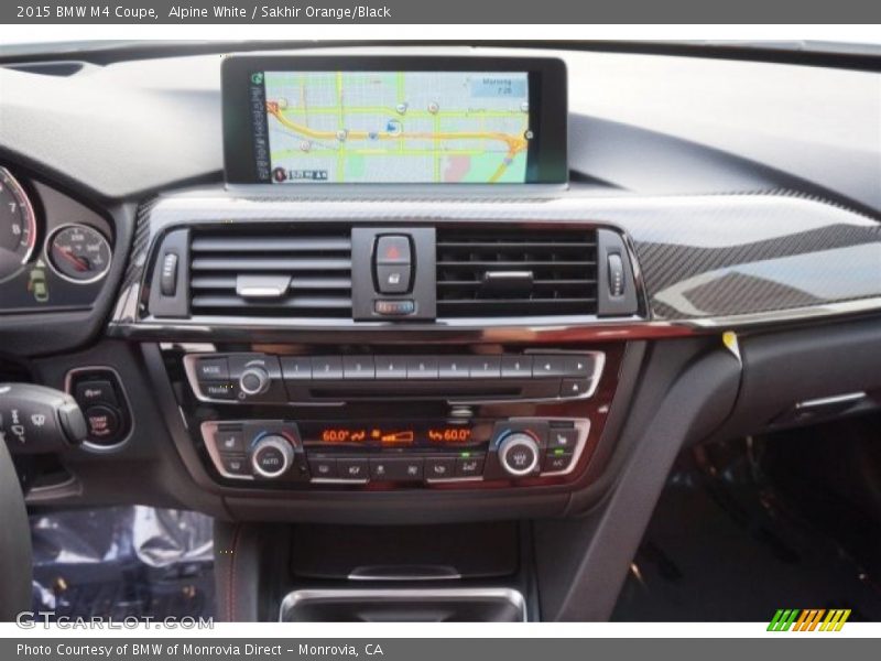 Alpine White / Sakhir Orange/Black 2015 BMW M4 Coupe