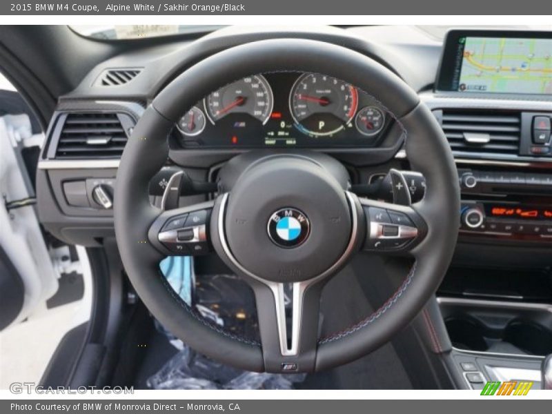 Alpine White / Sakhir Orange/Black 2015 BMW M4 Coupe