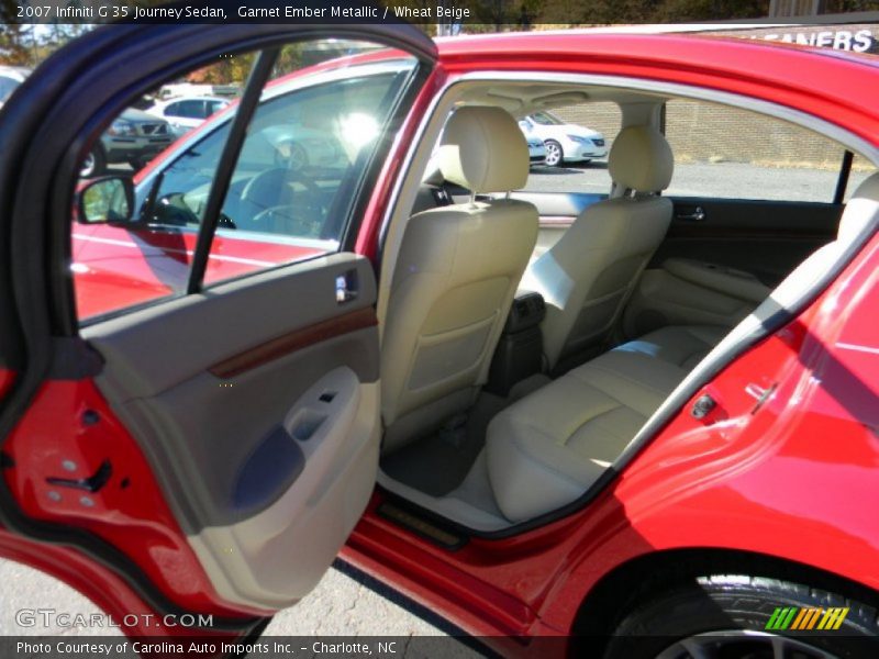 Garnet Ember Metallic / Wheat Beige 2007 Infiniti G 35 Journey Sedan