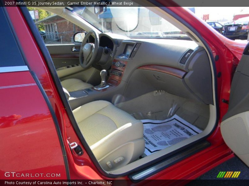 Garnet Ember Metallic / Wheat Beige 2007 Infiniti G 35 Journey Sedan