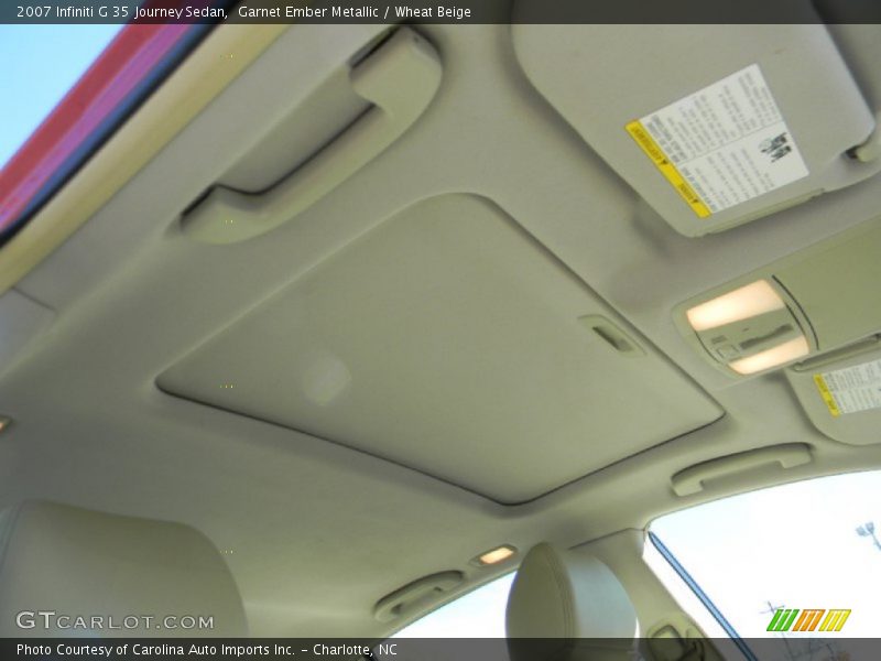 Garnet Ember Metallic / Wheat Beige 2007 Infiniti G 35 Journey Sedan