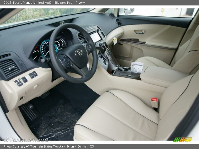 Blizzard Pearl / Ivory 2015 Toyota Venza Limited AWD