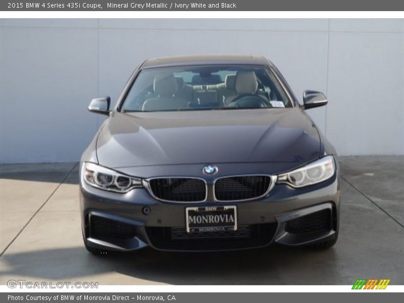 Mineral Grey Metallic / Ivory White and Black 2015 BMW 4 Series 435i Coupe