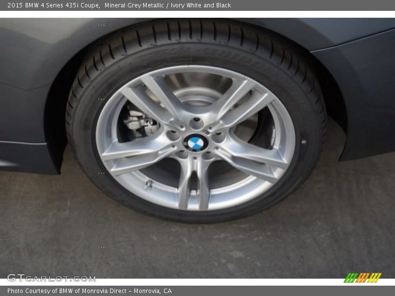 Mineral Grey Metallic / Ivory White and Black 2015 BMW 4 Series 435i Coupe
