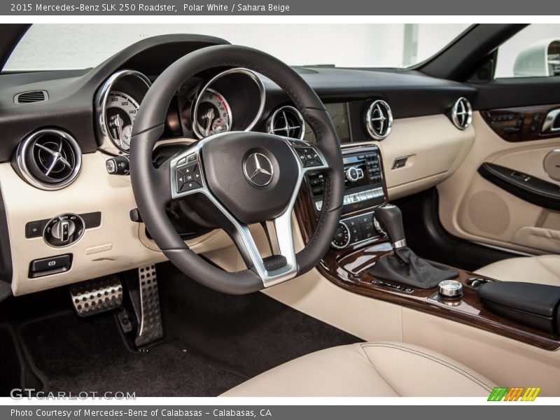 Polar White / Sahara Beige 2015 Mercedes-Benz SLK 250 Roadster