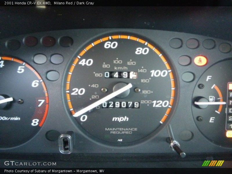 Milano Red / Dark Gray 2001 Honda CR-V EX 4WD