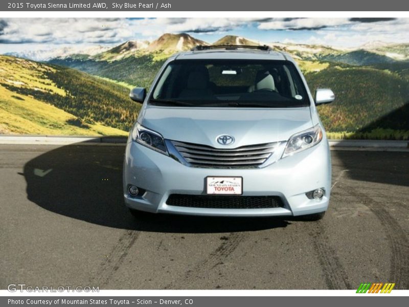 Sky Blue Pearl / Ash 2015 Toyota Sienna Limited AWD