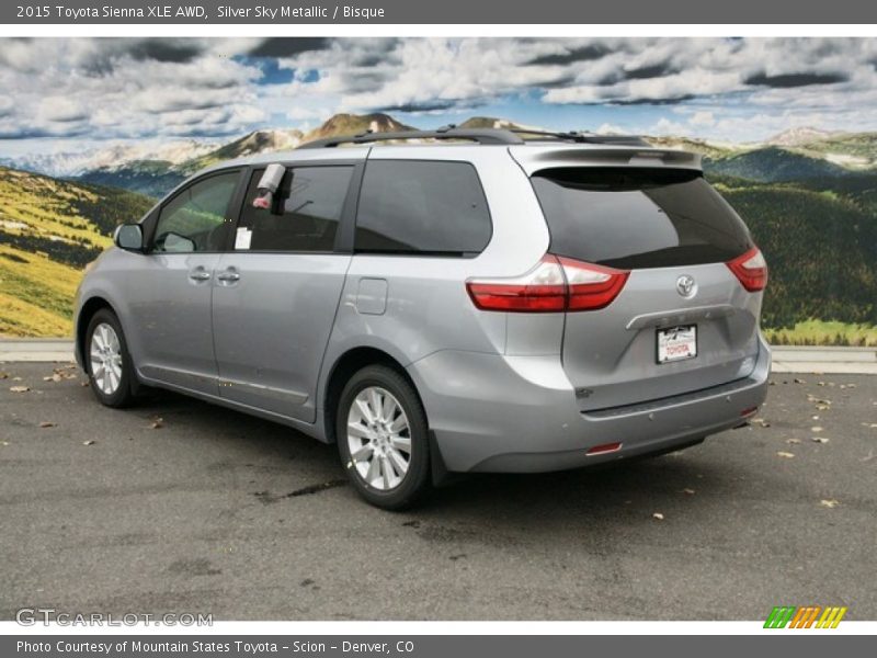 Silver Sky Metallic / Bisque 2015 Toyota Sienna XLE AWD