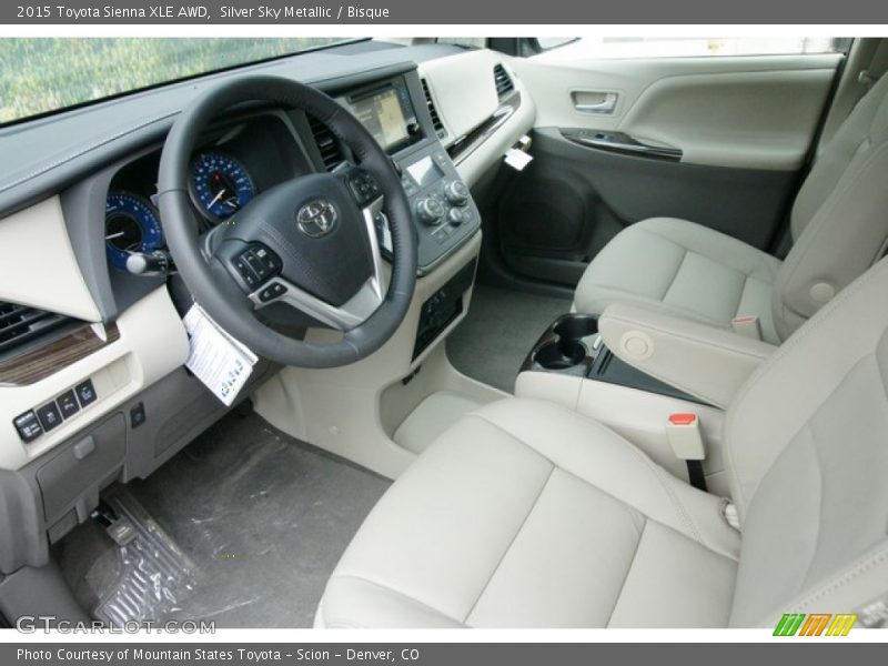 Silver Sky Metallic / Bisque 2015 Toyota Sienna XLE AWD