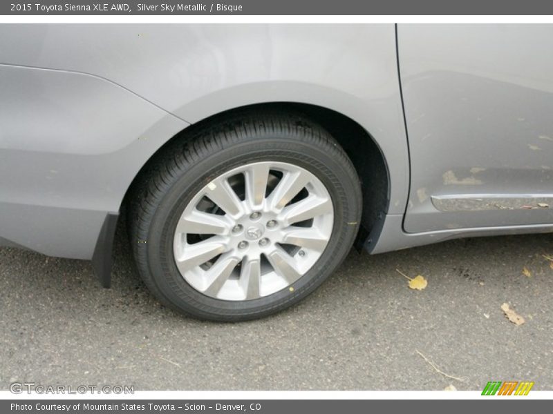 Silver Sky Metallic / Bisque 2015 Toyota Sienna XLE AWD