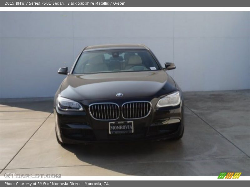 Black Sapphire Metallic / Oyster 2015 BMW 7 Series 750Li Sedan