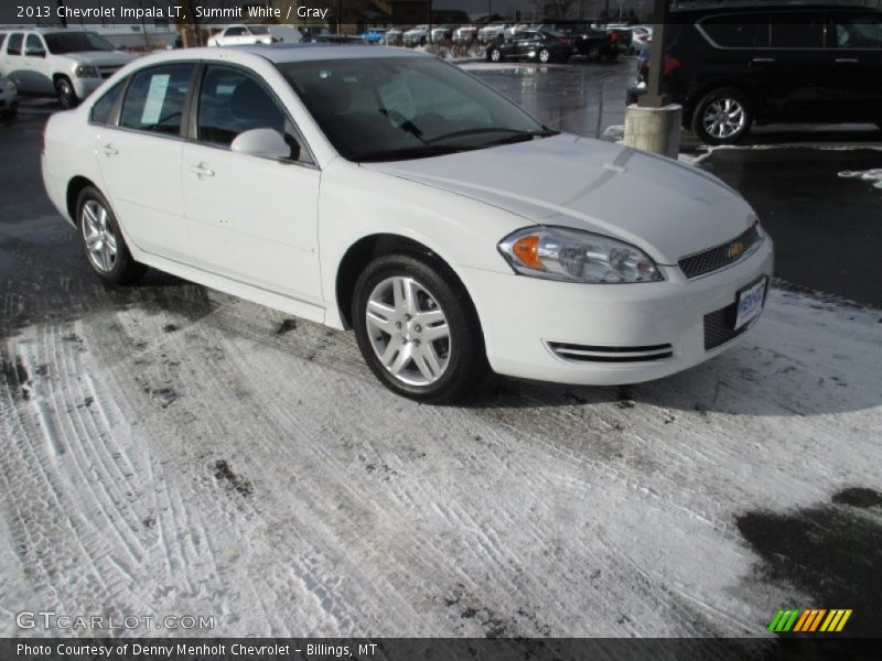 Summit White / Gray 2013 Chevrolet Impala LT