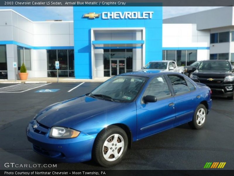 Arrival Blue Metallic / Graphite Gray 2003 Chevrolet Cavalier LS Sedan