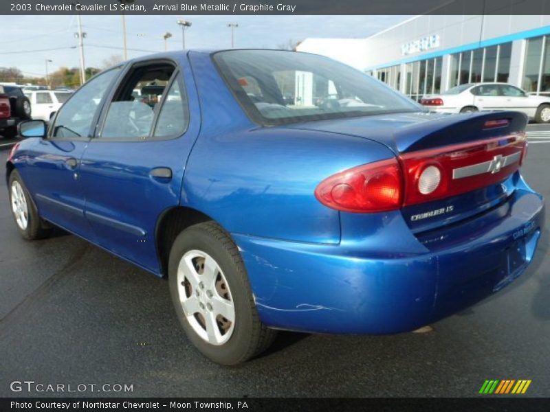 Arrival Blue Metallic / Graphite Gray 2003 Chevrolet Cavalier LS Sedan
