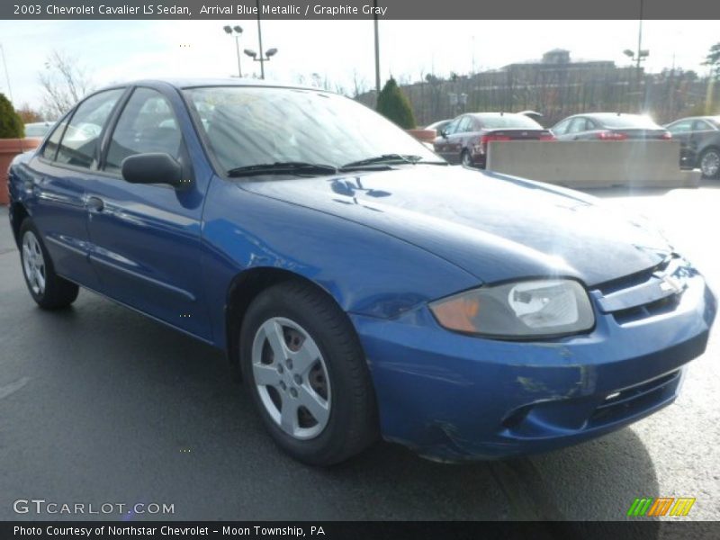 Arrival Blue Metallic / Graphite Gray 2003 Chevrolet Cavalier LS Sedan